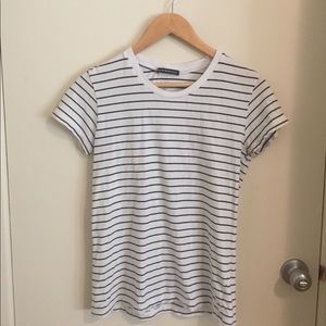 Navy/white striped Brandy Melville T-shirt